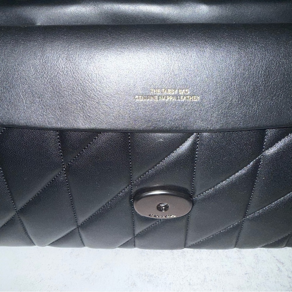 Coach Black Tabby 33 Quilted Nappa Leather Shoulder Bag CP151 - Picture 9 of 16
